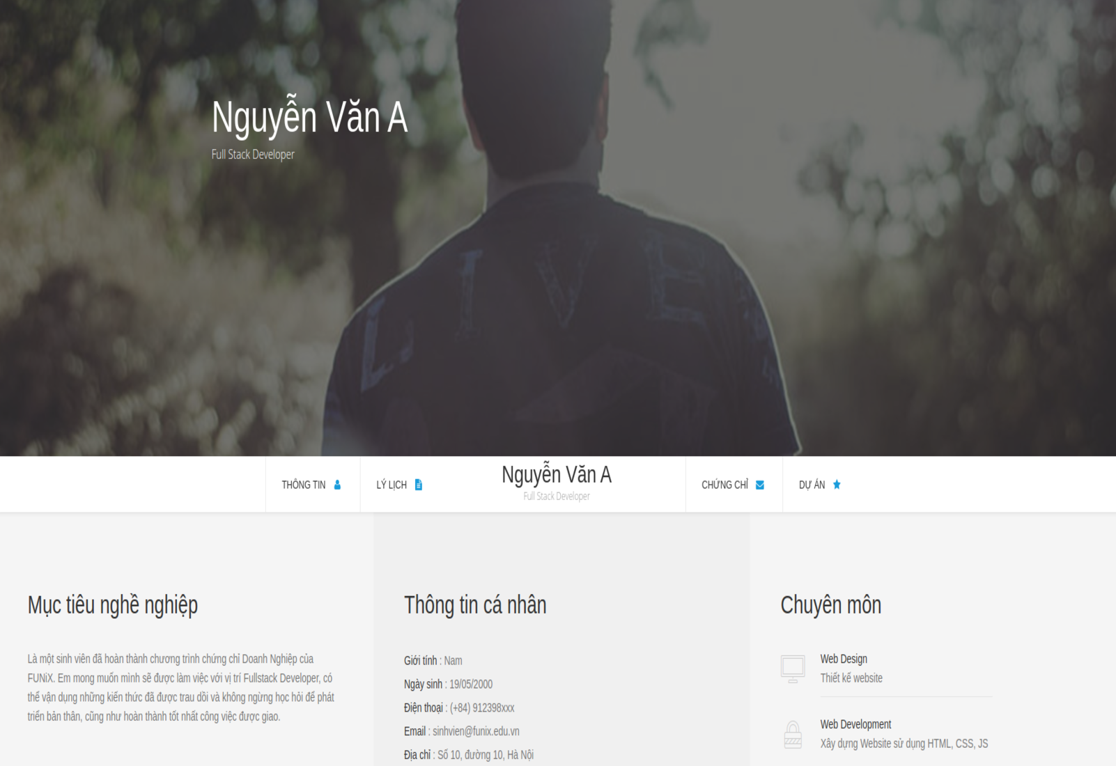 CV cá nhân